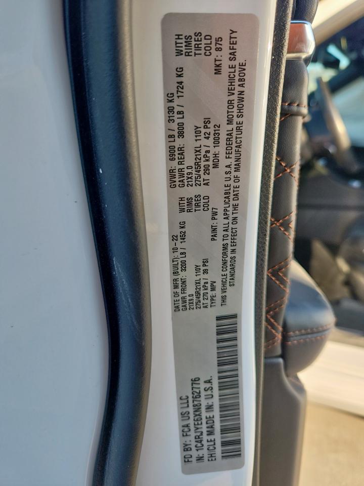 2022 Jeep Grand Cherokee Summit 4Xe VIN: 1C4RJYE6XN8762776 Lot: 86510345