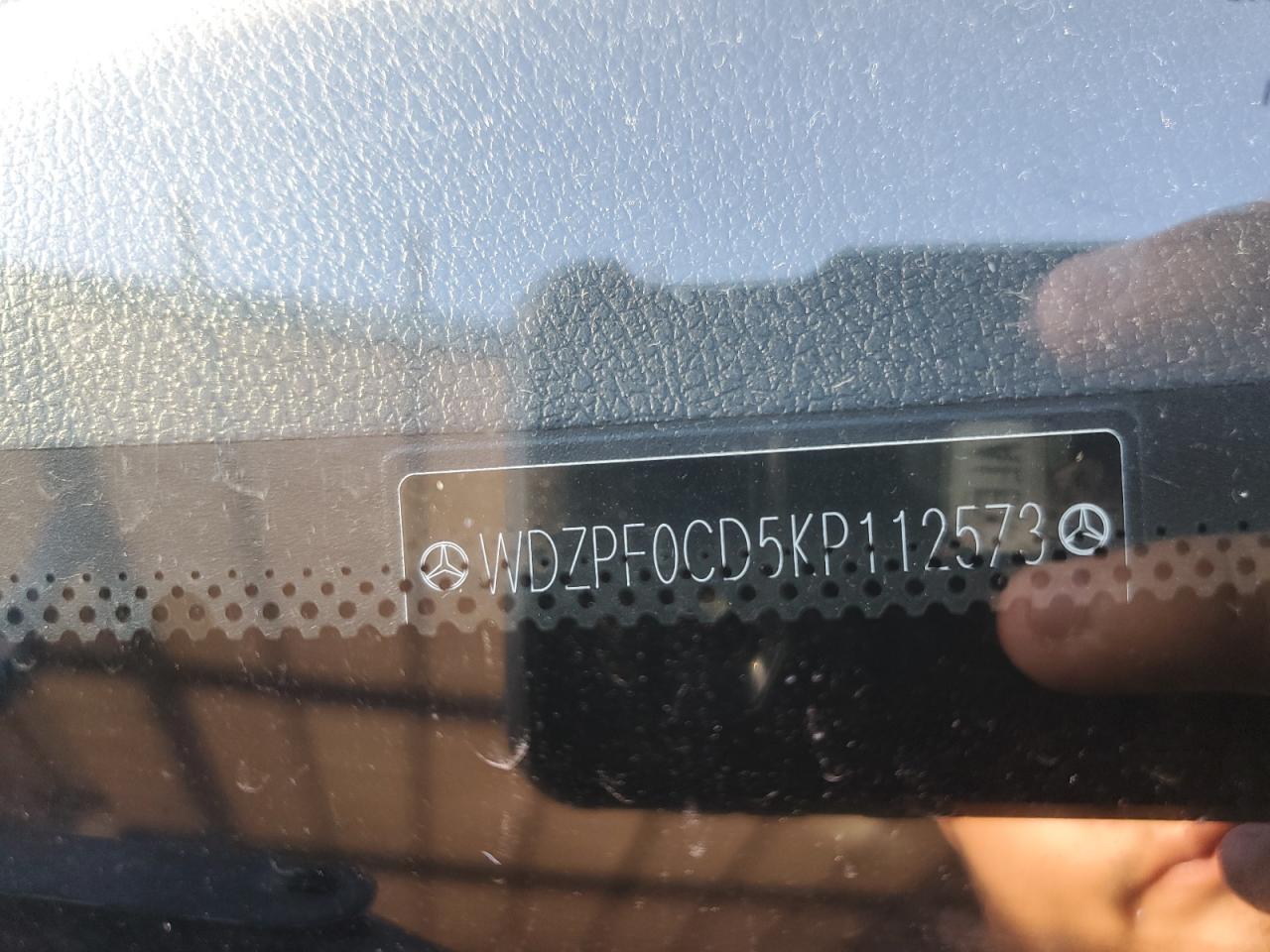 2019 Mercedes-Benz Sprinter 2500/3500 VIN: WDZPF0CD5KP112573 Lot: 85907545