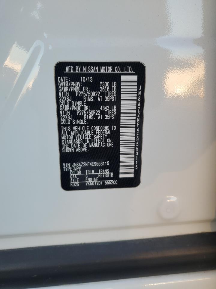 2014 Infiniti Qx80 VIN: JN8AZ2NF4E9553115 Lot: 81870345