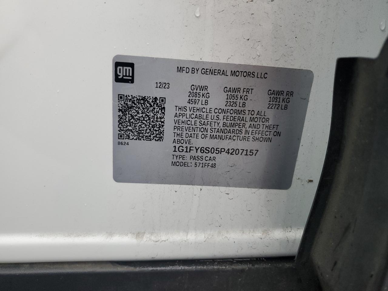 2023 Chevrolet Bolt Euv Lt VIN: 1G1FY6S05P4207157 Lot: 85008925