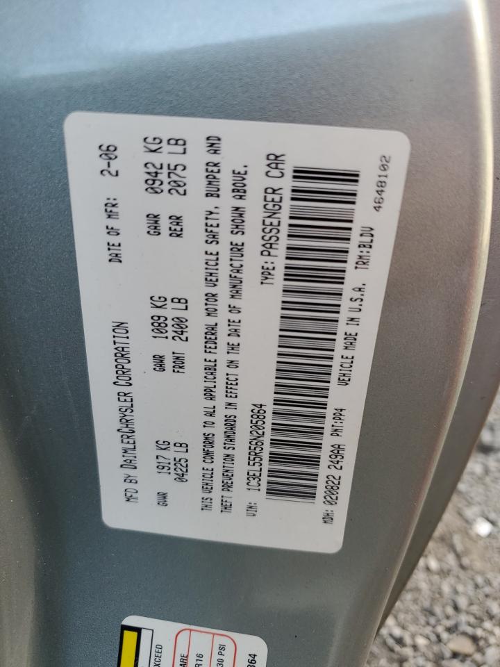 2006 Chrysler Sebring Touring VIN: 1C3EL55R56N205864 Lot: 85322115