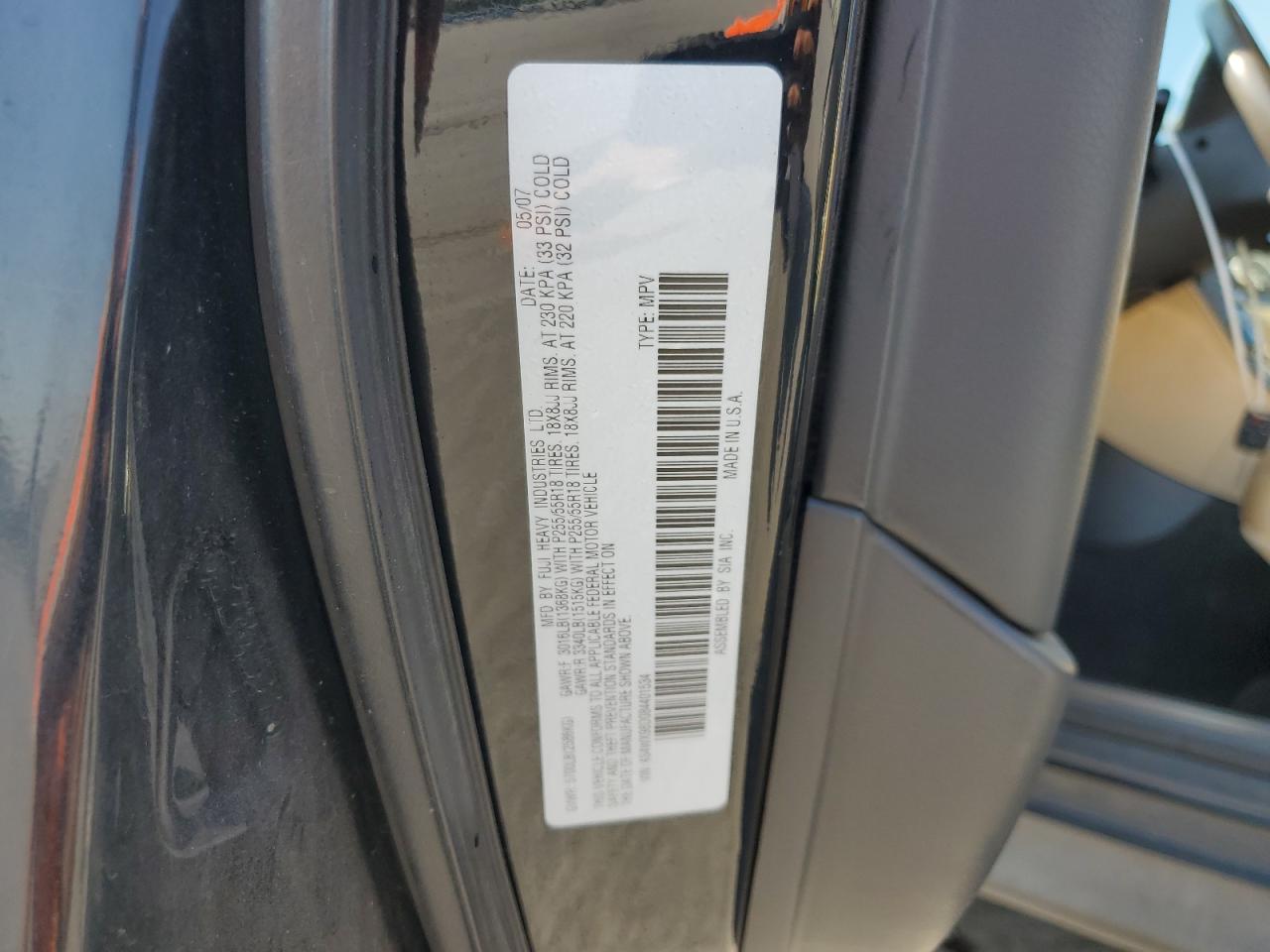 2008 Subaru Tribeca Limited VIN: 4S4WX98D084401534 Lot: 86523405