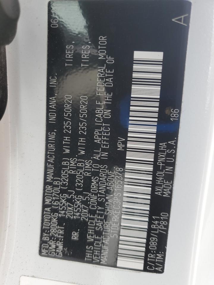 2023 Toyota Sienna Limited VIN: 5TDERKEC3PS165378 Lot: 82236445