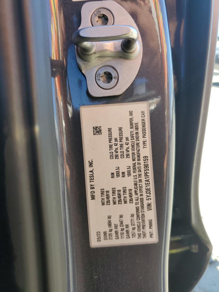 2023 Tesla Model 3 VIN: 5YJ3E1EA1PF590159 Lot: 90274495