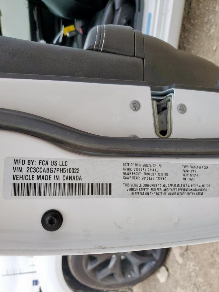 2023 Chrysler 300 S VIN: 2C3CCABG7PH510022 Lot: 90544645