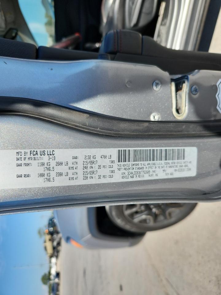 2019 Jeep Compass Trailhawk VIN: 3C4NJDDB3KT752609 Lot: 85137695