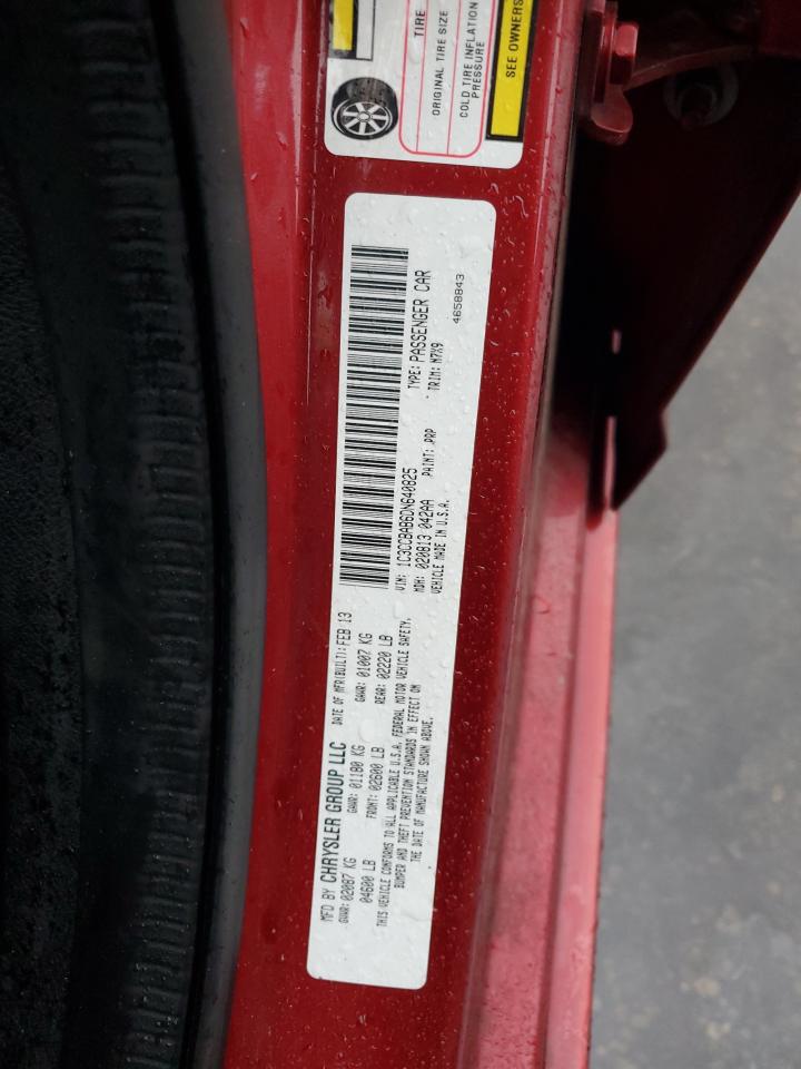 2013 Chrysler 200 Lx VIN: 1C3CCBAB6DN640825 Lot: 90919715