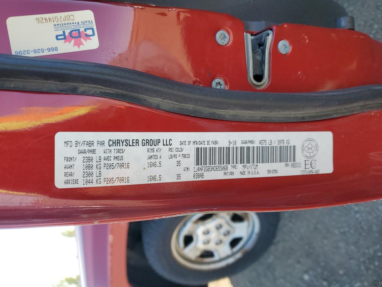 2010 Jeep Patriot Sport VIN: 1J4NF2GB3AD655068 Lot: 81112365