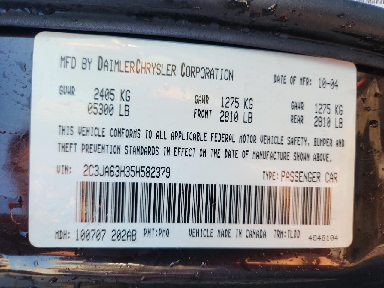 2005 Chrysler 300C VIN: 2C3JA63H35H582379 Lot: 89738845