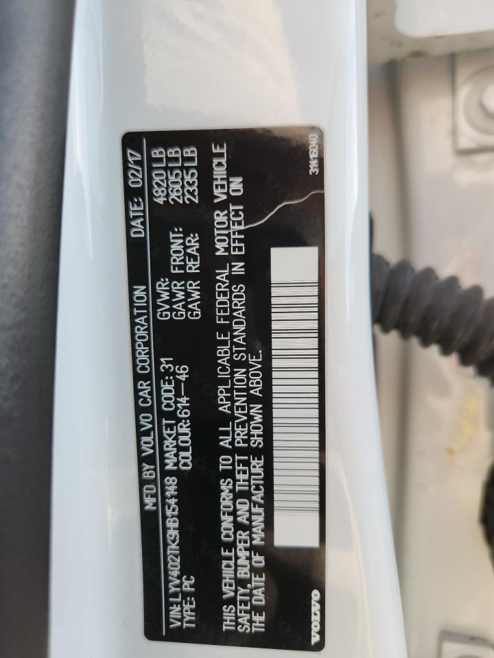 2017 Volvo S60 Premier VIN: LYV402TK9HB154148 Lot: 90638695