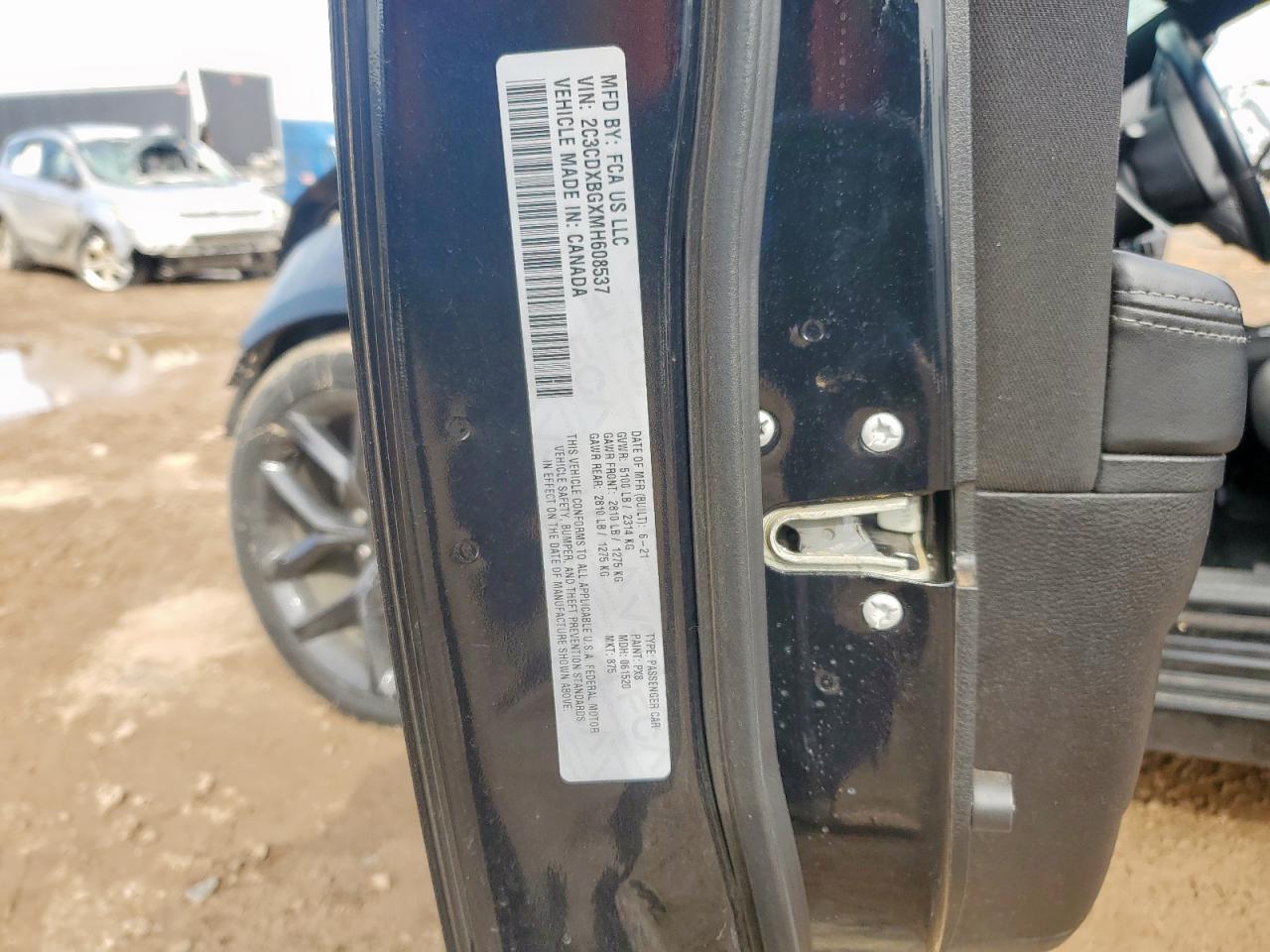 2021 Dodge Charger Sxt VIN: 2C3CDXBGXMH608537 Lot: 82309655