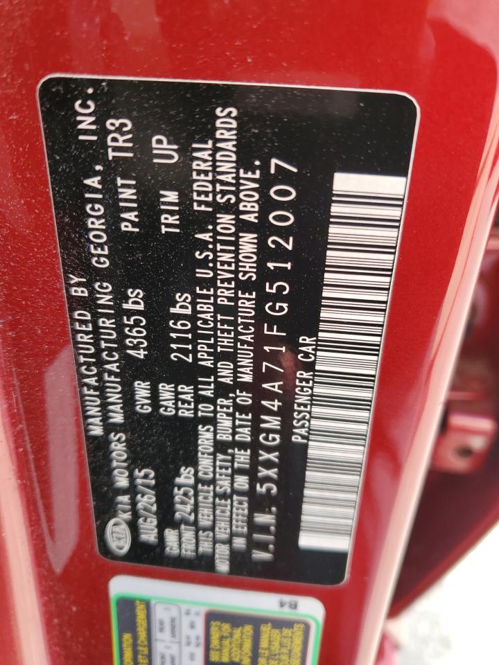 2015 Kia Optima Lx VIN: 5XXGM4A71FG512007 Lot: 82428235