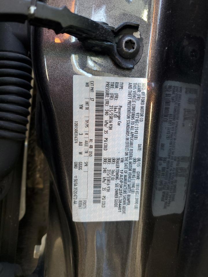 2015 Ford Focus Se VIN: 1FADP3K25FL384481 Lot: 85929125