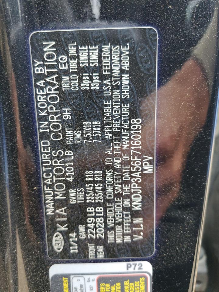 2015 Kia Soul + VIN: KNDJP3A56F7160198 Lot: 82241715