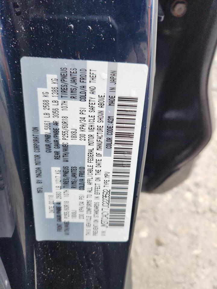 2018 Mazda Cx-9 Touring VIN: JM3TCACY7J0223592 Lot: 90040775