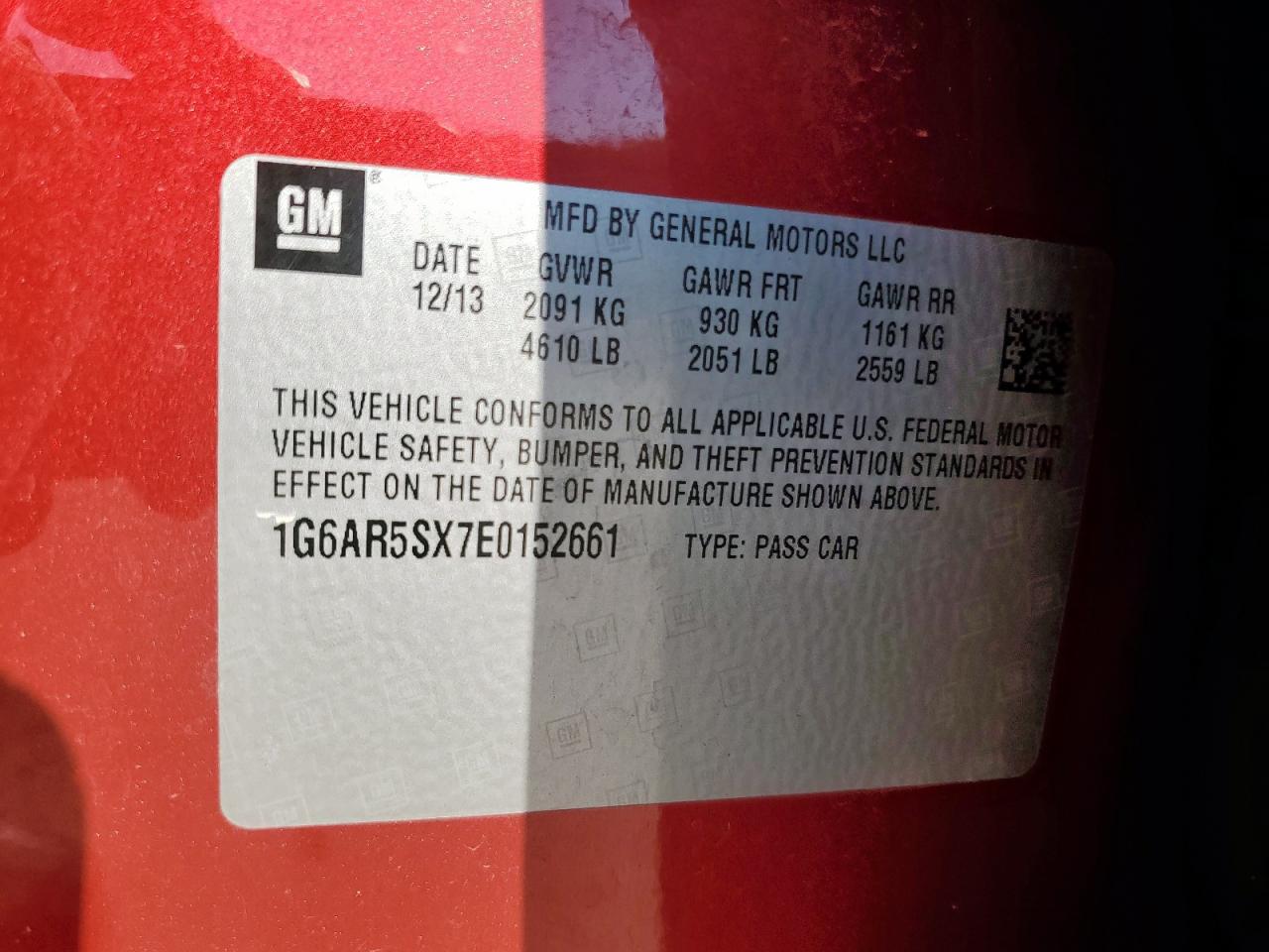 2014 Cadillac Cts Luxury Collection VIN: 1G6AR5SX7E0152661 Lot: 82473025