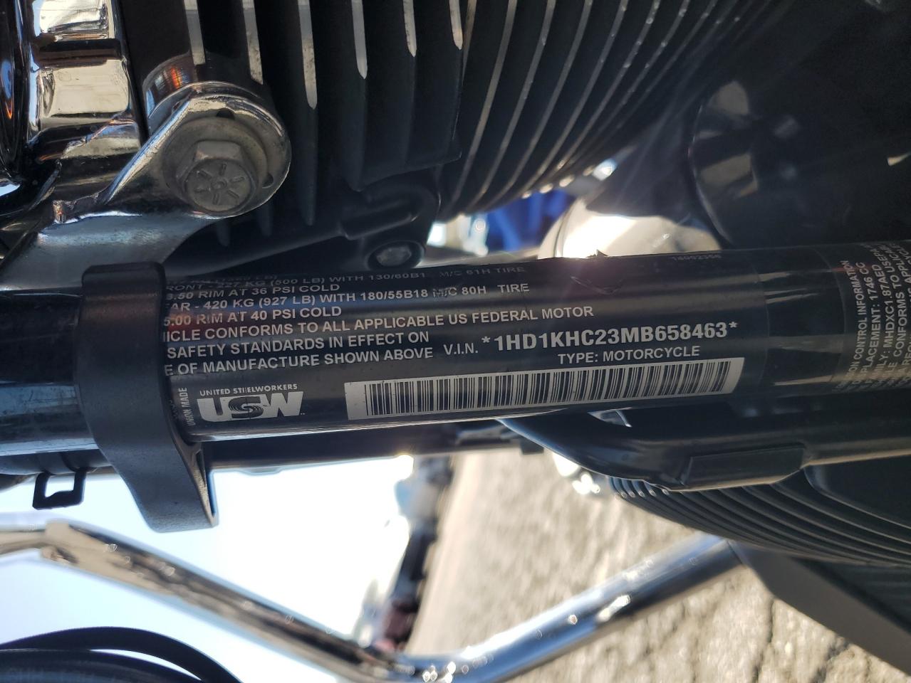 2021 Harley-Davidson Fltrx VIN: 1HD1KHC23MB658463 Lot: 87481795