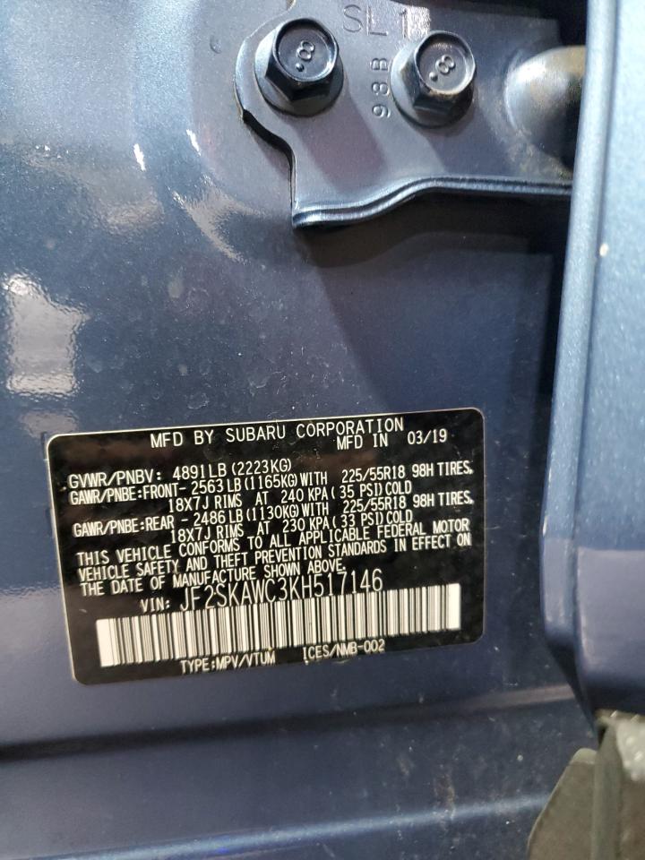 2019 Subaru Forester Touring VIN: JF2SKAWC3KH517146 Lot: 86488205