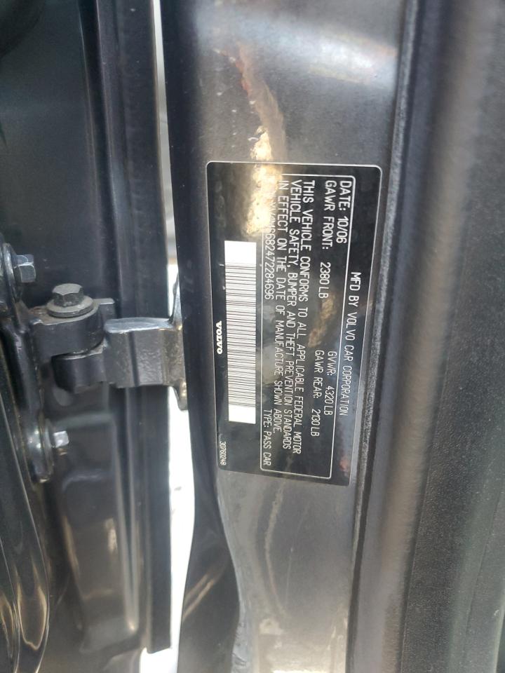 2007 Volvo S40 T5 VIN: YV1MS682472284696 Lot: 85347915