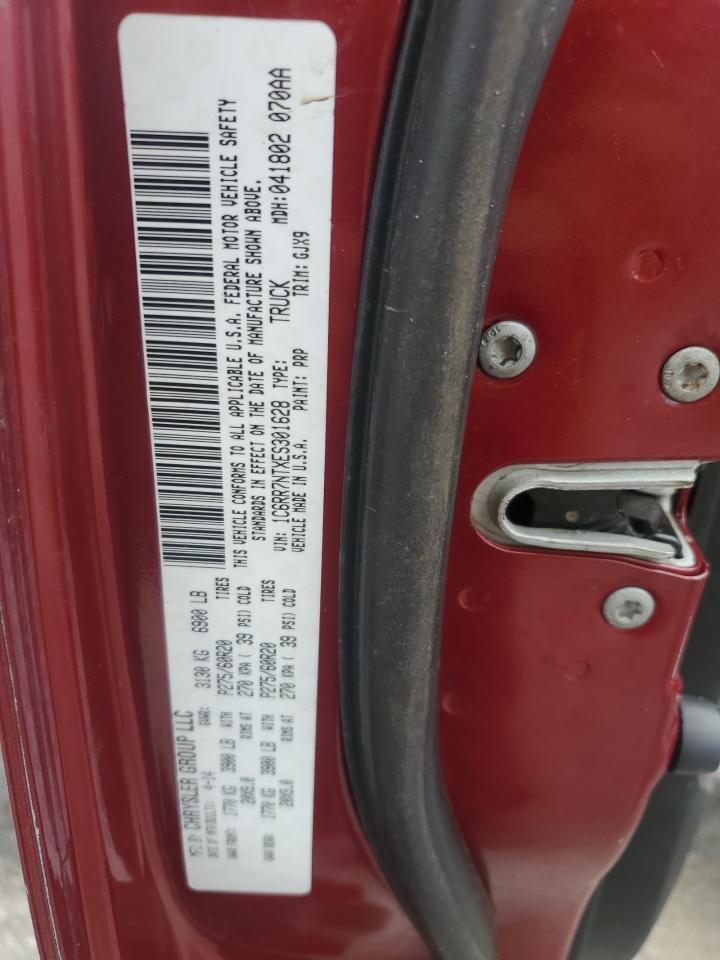 2014 Ram 1500 Laramie VIN: 1C6RR7NTXES301628 Lot: 90614395