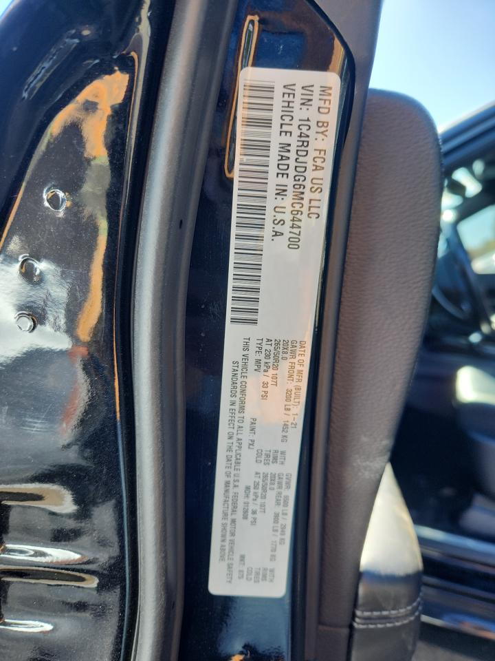 2021 Dodge Durango Gt VIN: 1C4RDJDG6MC644700 Lot: 86625065