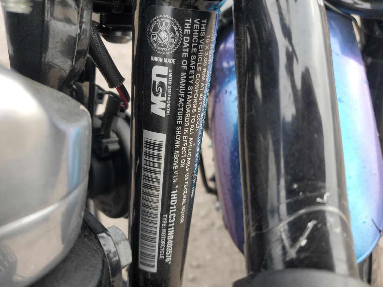 2022 Harley-Davidson Xl1200 X VIN: 1HD1LC311NB403576 Lot: 82345865