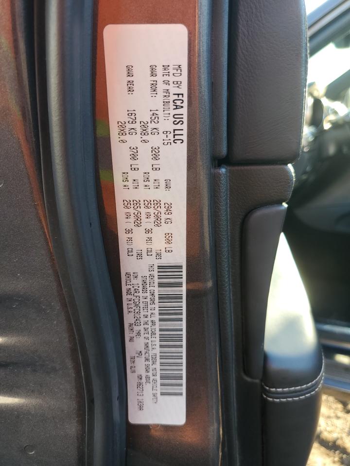 2015 Jeep Grand Cherokee Overland VIN: 1C4RJFCGXFC912433 Lot: 85006105