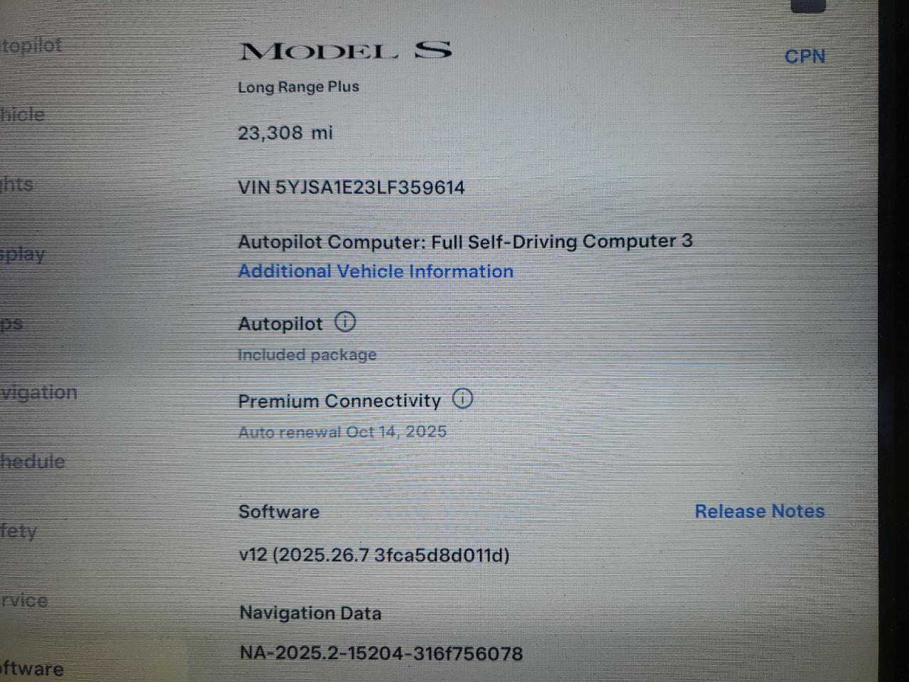 2020 Tesla Model S VIN: 5YJSA1E23LF359614 Lot: 82582125