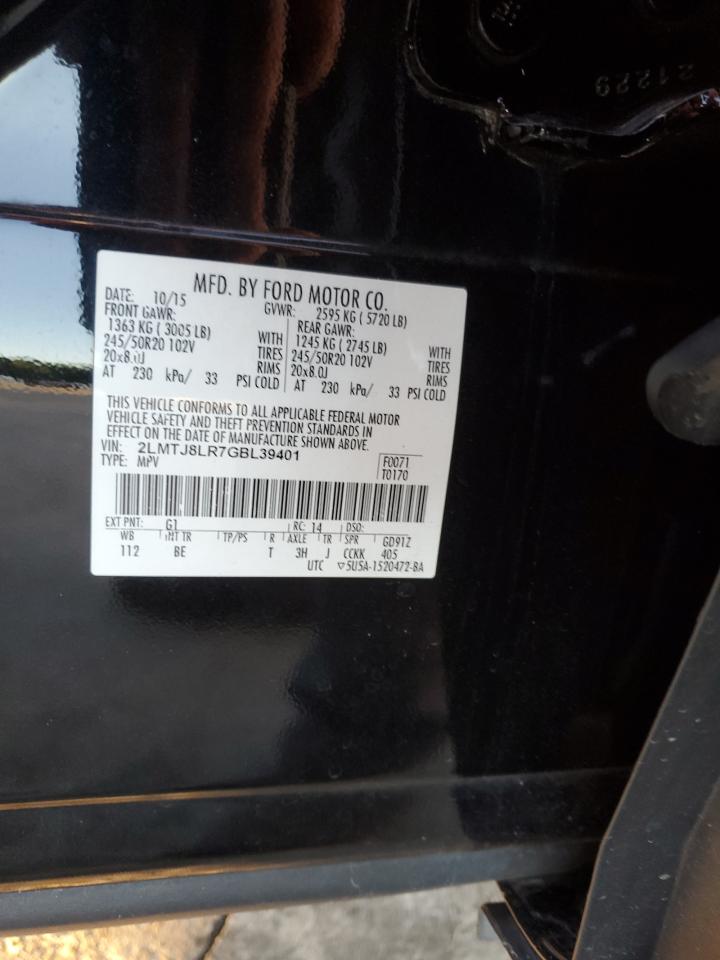 2016 Lincoln Mkx Reserve VIN: 2LMTJ8LR7GBL39401 Lot: 82396665