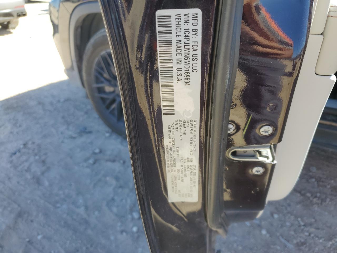 2021 Jeep Cherokee Latitude Lux VIN: 1C4PJLMN6MD169604 Lot: 82630125