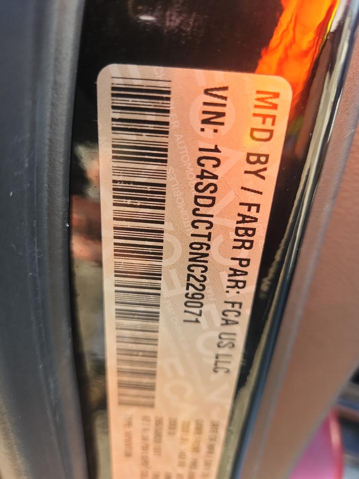 2022 Dodge Durango R/T VIN: 1C4SDJCT6NC229071 Lot: 90335955