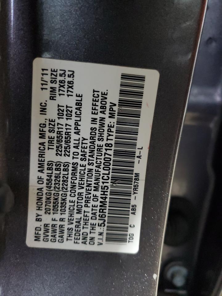 2012 Honda Cr-V Ex VIN: 5J6RM4H51CL000718 Lot: 89623395