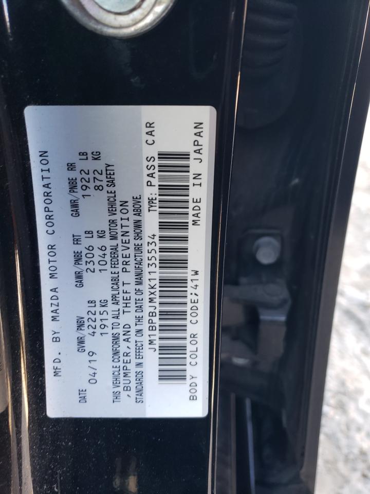 2019 Mazda 3 VIN: JM1BPBJMXK1135534 Lot: 87089855
