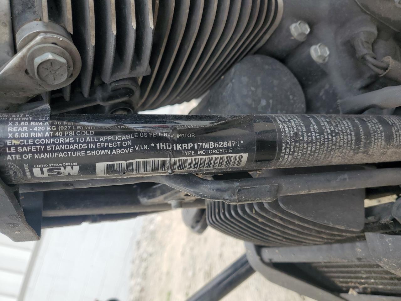 2021 Harley-Davidson Flhxs VIN: 1HD1KRP17MB628471 Lot: 81553165