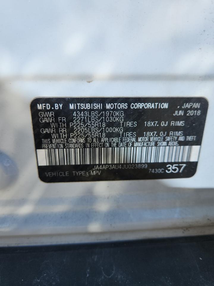 2018 Mitsubishi Outlander Sport Es VIN: JA4AP3AU4JU023899 Lot: 90380535