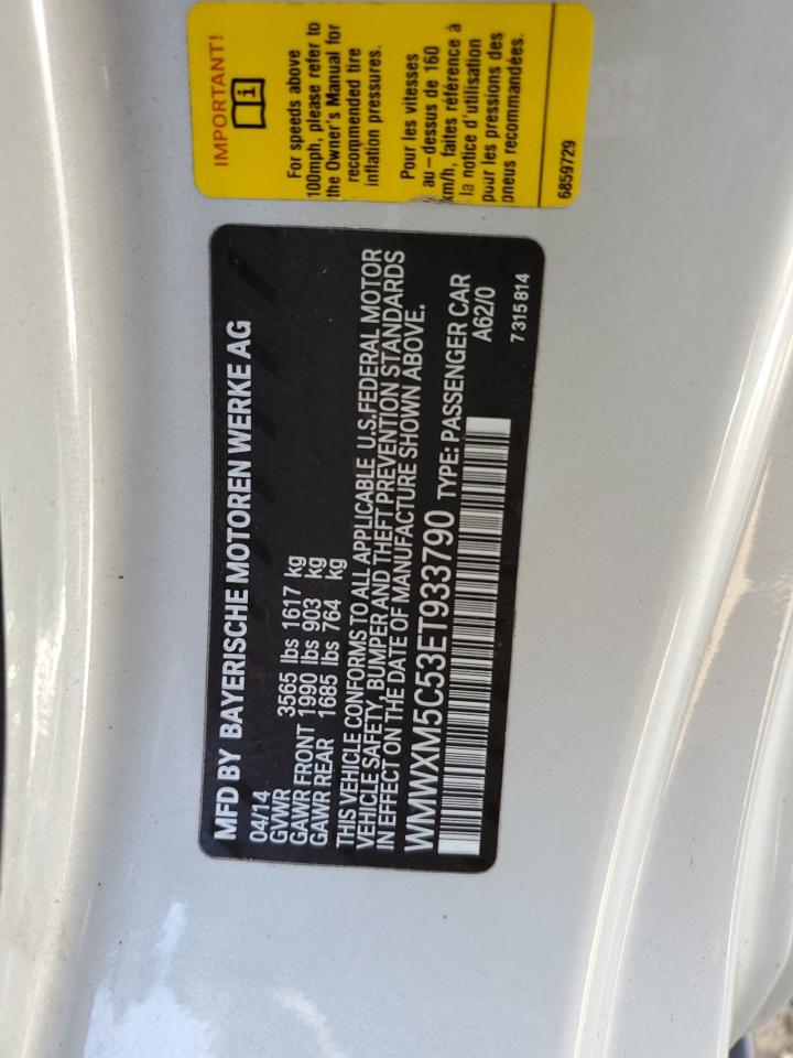2014 Mini Cooper VIN: WMWXM5C53ET933790 Lot: 84588425