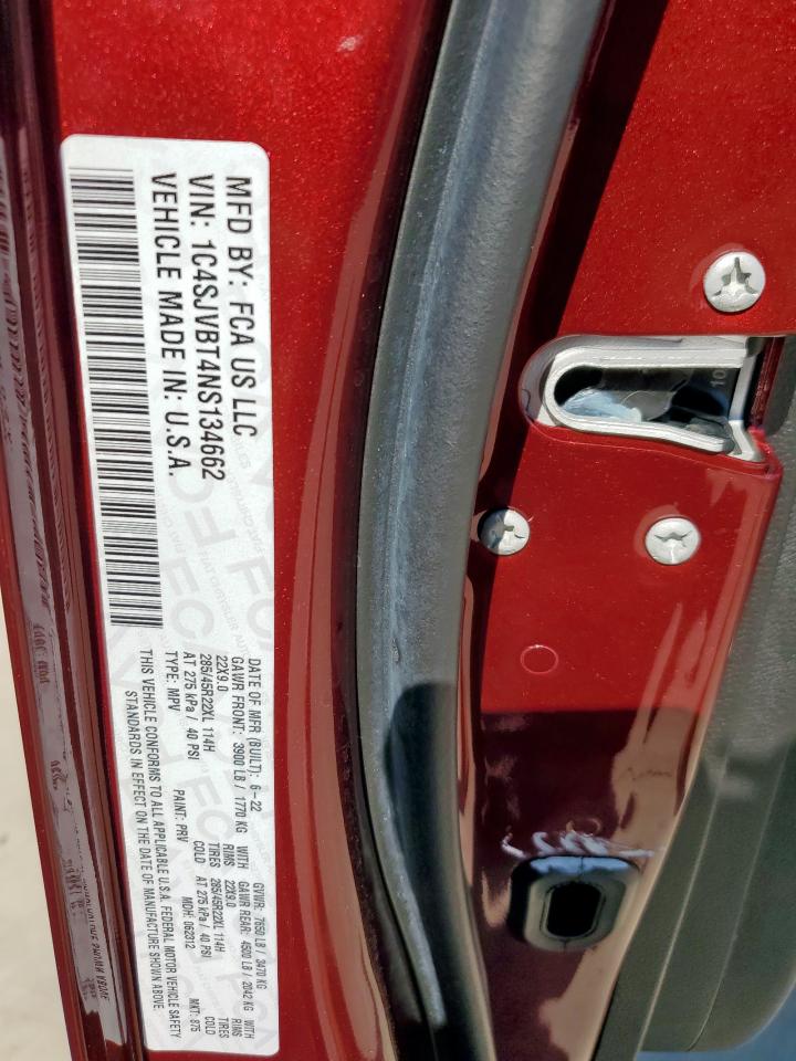 2022 Jeep Wagoneer Series Ii VIN: 1C4SJVBT4NS134662 Lot: 85598045