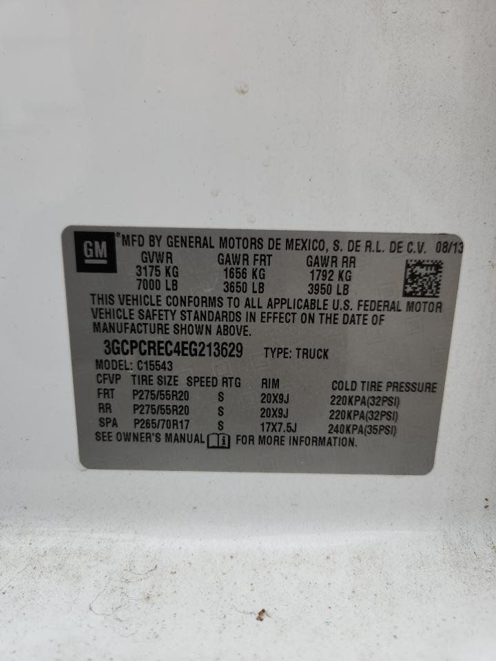 2014 Chevrolet Silverado C1500 Lt VIN: 3GCPCREC4EG213629 Lot: 85318975