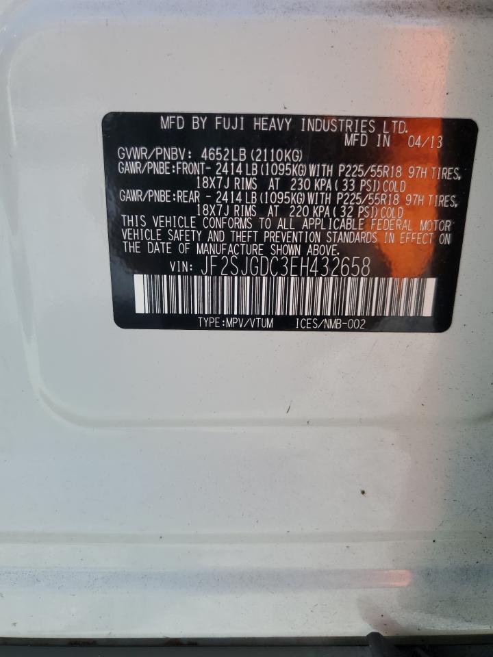 2014 Subaru Forester 2.0Xt Premium VIN: JF2SJGDC3EH432658 Lot: 82318375