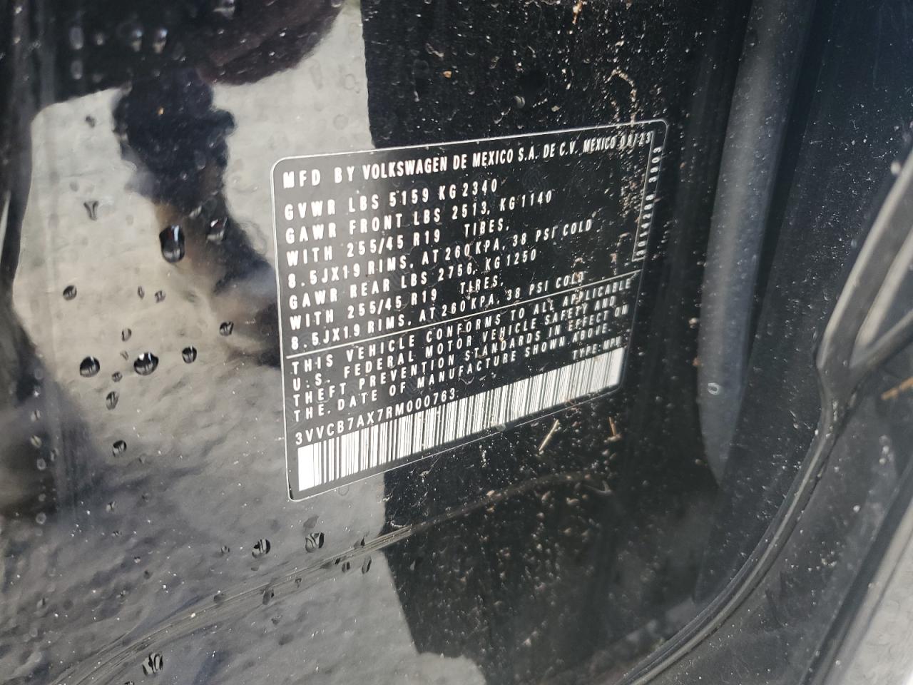 2024 Volkswagen Tiguan Se R-Line Black VIN: 3VVCB7AX7RM000763 Lot: 89627585