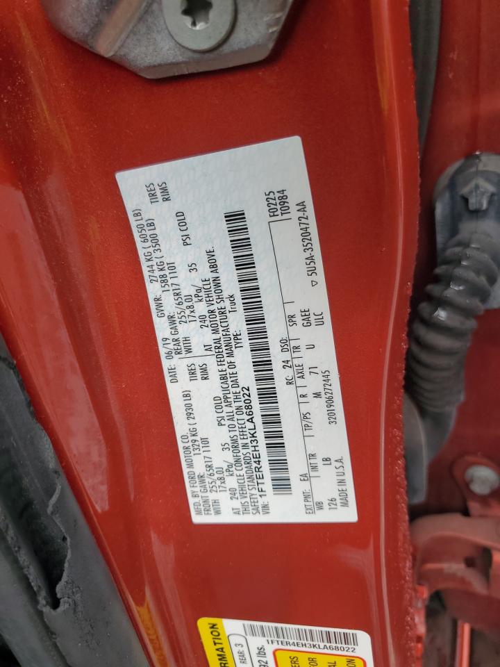 2019 Ford Ranger Xl VIN: 1FTER4EH3KLA68022 Lot: 84899985