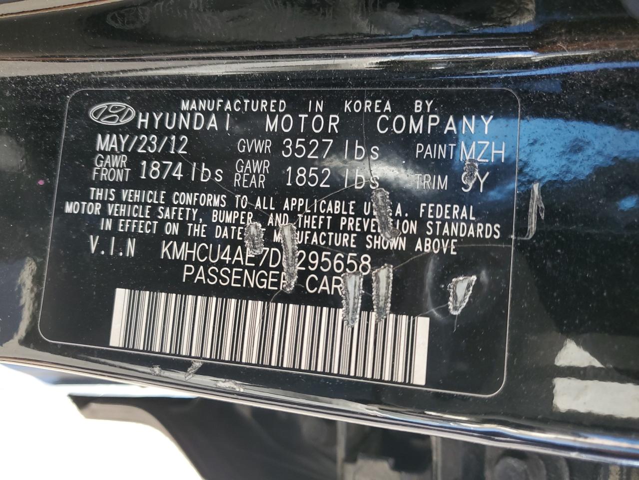 2013 Hyundai Accent Gls VIN: KMHCU4AE7DU295658 Lot: 81421455