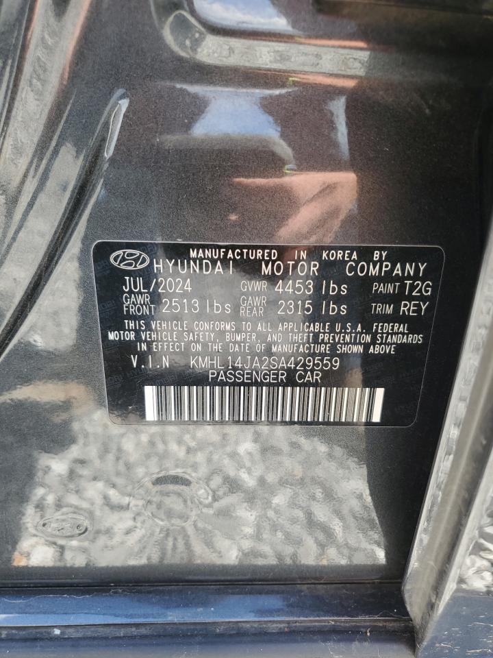 2025 Hyundai Sonata Sel VIN: KMHL14JA2SA429559 Lot: 86083465