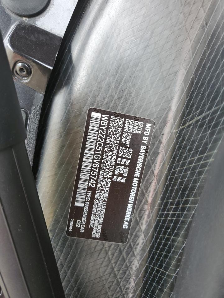 2016 BMW I8 VIN: WBY2Z2C51GV675742 Lot: 82345595