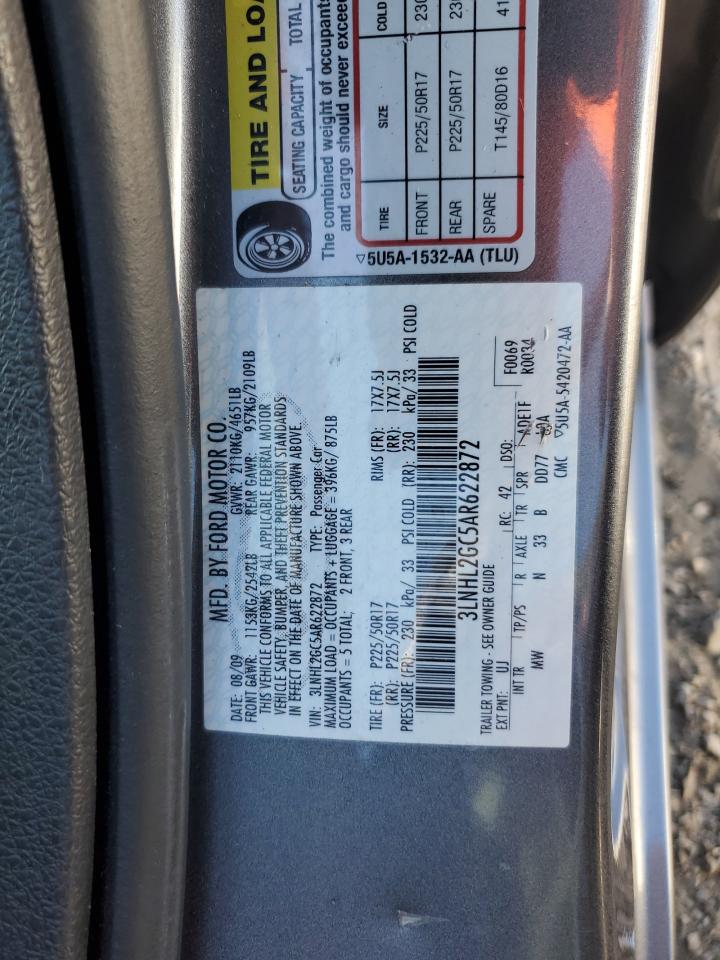 2010 Lincoln Mkz VIN: 3LNHL2GC5AR622872 Lot: 90364245