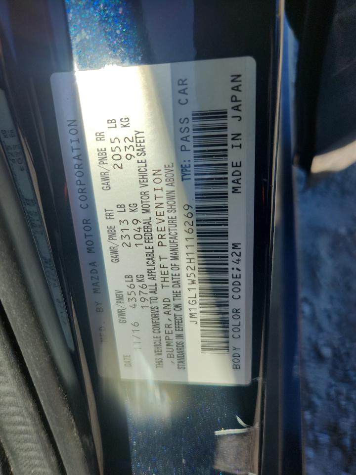 2017 Mazda 6 Grand Touring VIN: JM1GL1W52H1116269 Lot: 89470865