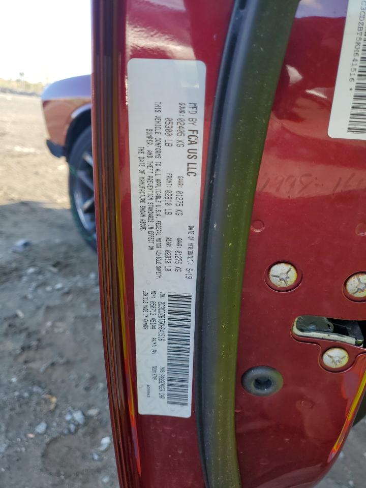 2019 Dodge Challenger R/T VIN: 2C3CDZBT5KH641516 Lot: 89508925