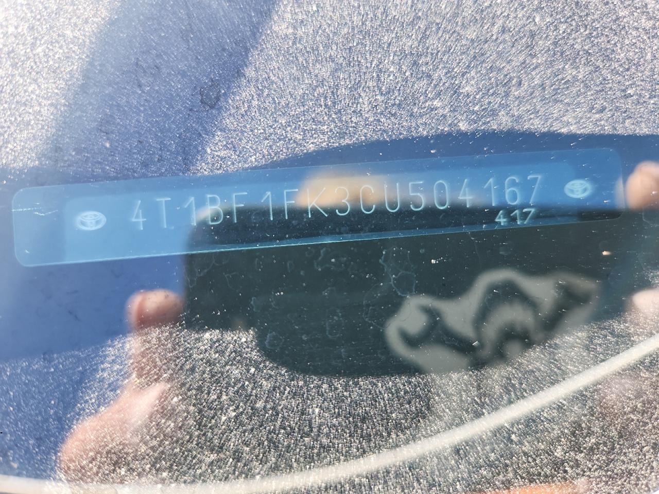 2012 Toyota Camry Base VIN: 4T1BF1FK3CU504167 Lot: 82190135