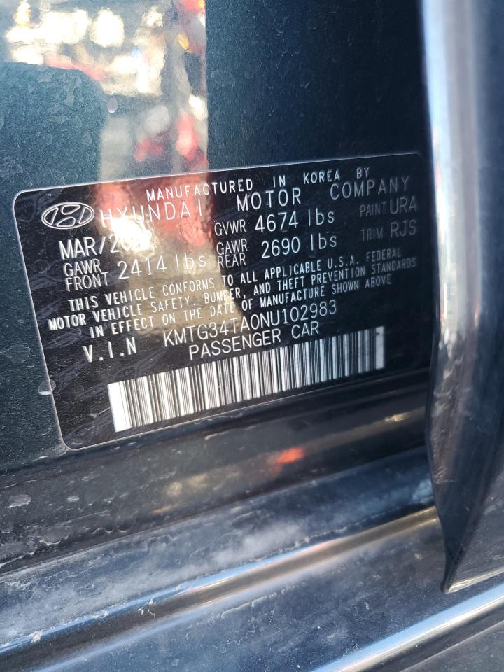 2022 Genesis G70 Base VIN: KMTG34TA0NU102983 Lot: 82777365