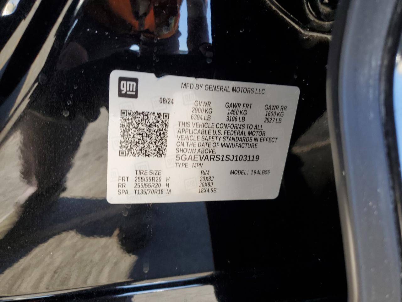 2025 Buick Enclave Preferred VIN: 5GAEVARS1SJ103119 Lot: 85879635